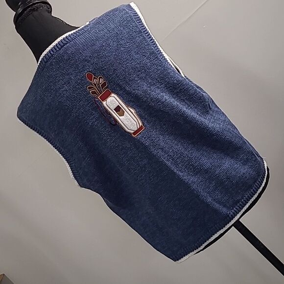 Golfing sweater vests sz M beautiful embroidery - Picture 3 of 7